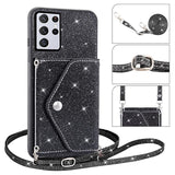 Stardust Samsung Galaxy S23 Ultra 5G Cover med Kortholder - Sort