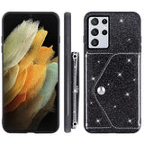 Stardust Samsung Galaxy S23 Ultra 5G Cover med Kortholder - Sort