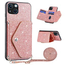 Stardust iPhone 14 Cover med Kortholder - Pink