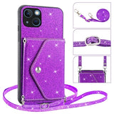 Stardust iPhone 14 Cover med Kortholder - Lilla