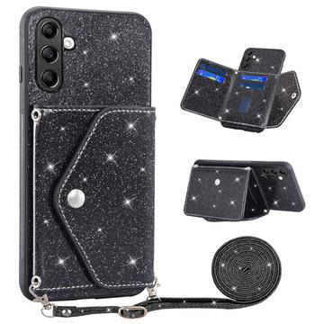 Samsung Galaxy A17/A14 5G Stardust Cover med Kortholder - Sort