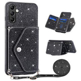 Samsung Galaxy A17/A14 5G Stardust Cover med Kortholder - Sort