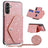 Samsung Galaxy A17/A14 5G Stardust Cover med Kortholder - Pink