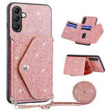 Samsung Galaxy A17/A14 5G Stardust Cover med Kortholder - Pink