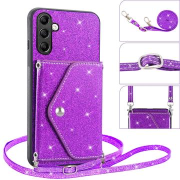 Samsung Galaxy A17/A14 5G Stardust Cover med Kortholder - Lilla