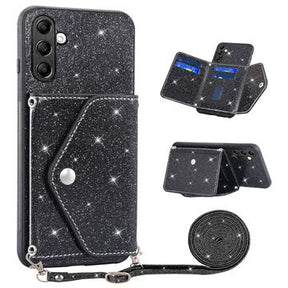 Samsung Galaxy S24 FE Stardust Cover med Kortholder - Sort