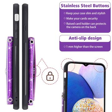 Samsung Galaxy S24 FE Stardust Cover med Kortholder - Lilla