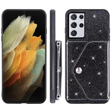 Samsung Galaxy S25 Ultra Stardust Cover med Kortholder - Sort
