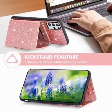 Samsung Galaxy S25 Ultra Stardust Cover med Kortholder - Pink