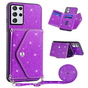 Samsung Galaxy S25 Ultra Stardust Cover med Kortholder - Lilla