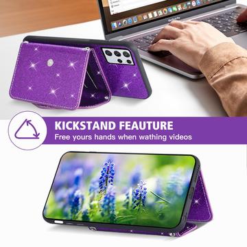 Samsung Galaxy S25 Ultra Stardust Cover med Kortholder - Lilla