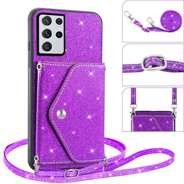 Samsung Galaxy S25 Ultra Stardust Cover med Kortholder - Lilla