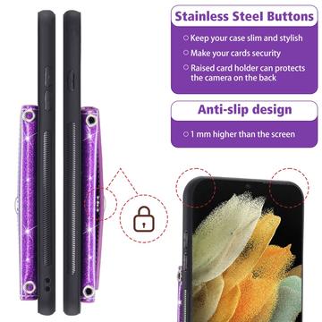 Samsung Galaxy S25 Ultra Stardust Cover med Kortholder - Lilla