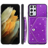 Samsung Galaxy S25 Ultra Stardust Cover med Kortholder - Lilla