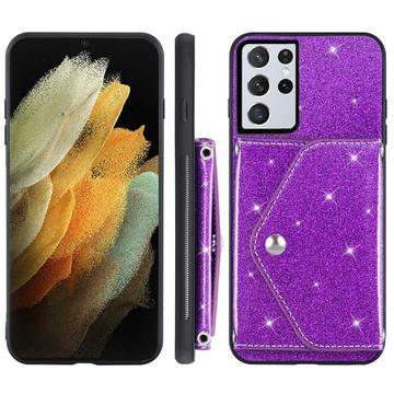 Samsung Galaxy S25 Ultra Stardust Cover med Kortholder - Lilla