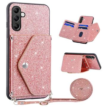 Samsung Galaxy S25+/S24+ Stardust Cover med Kortholder - Pink