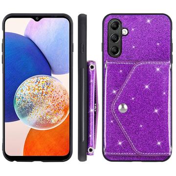 Samsung Galaxy S25+/S24+ Stardust Cover med Kortholder - Lilla