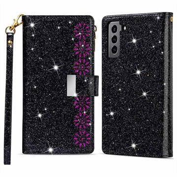 Starlight Series Samsung Galaxy S22 5G Pung Taske - Sort