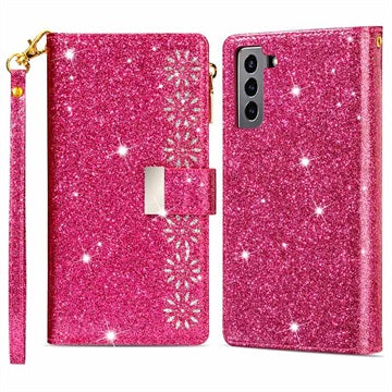 Starlight Series Samsung Galaxy S22 5G Pung Taske - Hot Pink