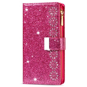 Starlight Series Samsung Galaxy S22 5G Pung Taske - Hot Pink