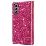 Starlight Series Samsung Galaxy S22 5G Pung Taske - Hot Pink