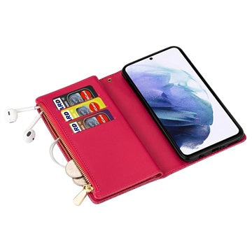 Starlight Series Samsung Galaxy S22 5G Pung Taske - Hot Pink