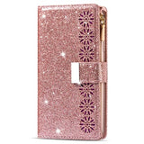 Starlight Series Samsung Galaxy S22 5G Pung Taske - Rødguld