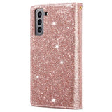 Starlight Series Samsung Galaxy S22 5G Pung Taske - Rødguld
