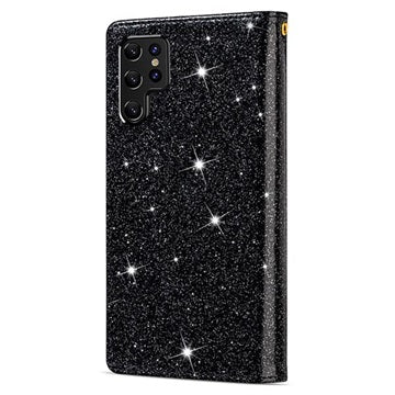 Starlight Series Samsung Galaxy S22 Ultra 5G Pung Taske - Sort