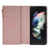 Starlight Series Samsung Galaxy Z Fold4 Pung Taske - Rødguld