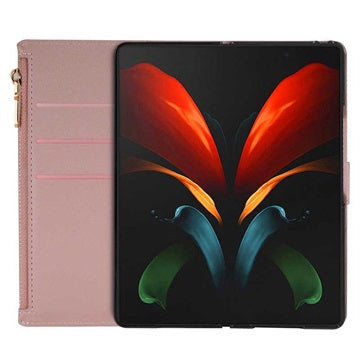 Starlight Series Samsung Galaxy Z Fold4 Pung Taske - Rødguld