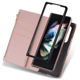 Starlight Series Samsung Galaxy Z Fold4 Pung Taske - Rødguld