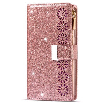 Starlight Series Samsung Galaxy Z Fold4 Pung Taske - Rødguld