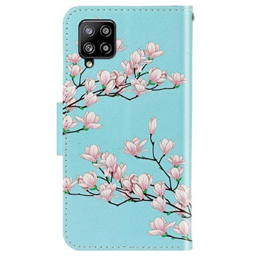 Style Series Samsung Galaxy A42 5G Cover med Kortholder - Pink Blomster