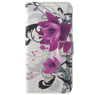 Style Series Huawei P20 Pro Cover med Kortholder - Lotusblomst