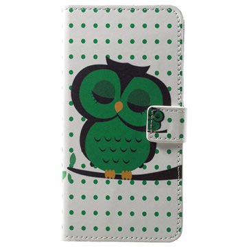 Style Series Huawei P20 Pro Cover med Kortholder - Grøn Ugle