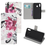Style Series Samsung Galaxy A20e Cover med Kortholder - Lotusblomst