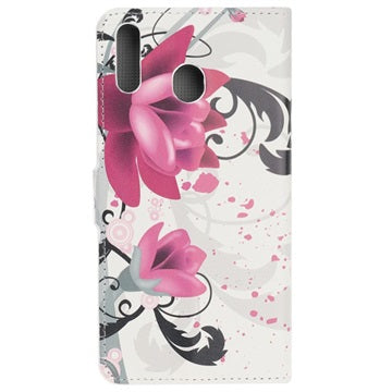 Style Series Samsung Galaxy A20e Cover med Kortholder - Lotusblomst
