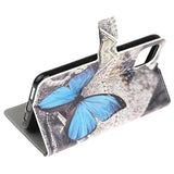 Style Series iPhone 11 Cover med Kortholder - Blå Sommerfugl