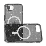 iPhone 16e/17e Stylish Glitter Series Hybrid Cover - MagSafe kompatibel - Sort