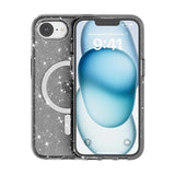 iPhone 16e/17e Stylish Glitter Series Hybrid Cover - MagSafe kompatibel - Sort