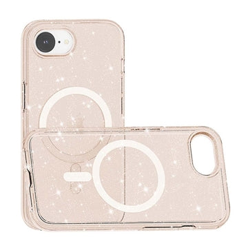 iPhone 16e/17e Stylish Glitter Series Hybrid Cover - MagSafe kompatibel - Guld