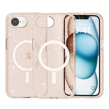 iPhone 16e/17e Stylish Glitter Series Hybrid Cover - MagSafe kompatibel - Guld