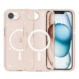 iPhone 16e/17e Stylish Glitter Series Hybrid Cover - MagSafe kompatibel - Guld