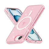 iPhone 16e/17e Stylish Glitter Series Hybrid Cover - MagSafe kompatibel - Pink