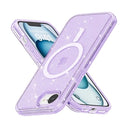 iPhone 16e/17e Stylish Glitter Series Hybrid Cover - MagSafe kompatibel - Lilla