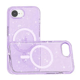 iPhone 16e/17e Stylish Glitter Series Hybrid Cover - MagSafe kompatibel - Lilla