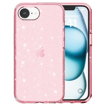 iPhone 16e/17e Stylish Glitter Series Hybrid Cover - Pink