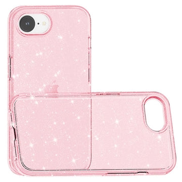 iPhone 16e/17e Stylish Glitter Series Hybrid Cover - Pink
