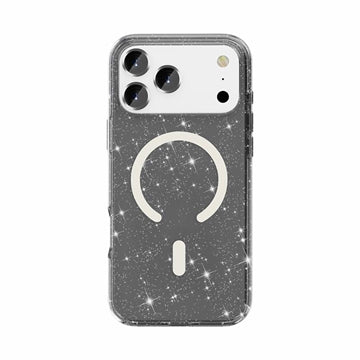 iPhone 18 Pro Stylish Glitter Series Hybrid Cover - MagSafe kompatibel - Sort